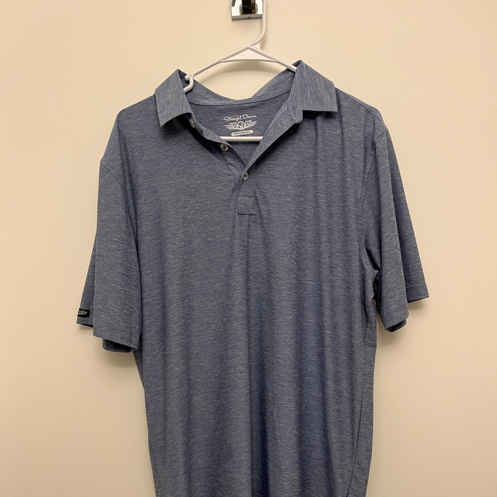 Straight Down Performance Men's Golf Polo Short Sleeve